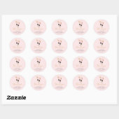 Roze Brunch en Bruisend Danken Ronde Sticker (Vel)