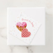 Roze brunch voor baby shower bedankjes labels (In situ)