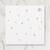 Roze brunch voor baby shower bedankjes labels (Achterkant)