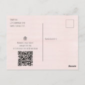 Roze Brunch Vrijgezellenfeest QR Code Cadeauregist Briefkaart (Achterkant)