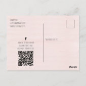 Roze Brunch Vrijgezellenfeest QR Code Social Media Briefkaart (Achterkant)