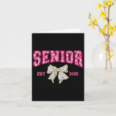 Roze Brushstroke Afstuderen Senior 2025 Coquette B Kaart (Gele Bloem)