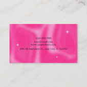 Roze Brushstrokes y2k retro Visitekaartje (Achterkant)