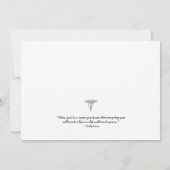 Roze BSN Verpleegster foto afstuderen pinning part Kaart (Achterkant)