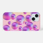 Roze Bubbel mobiele telefoonhoes iPhone 15 Case (Achterkant horizontaal)