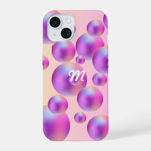 Roze Bubbel mobiele telefoonhoes iPhone 15 Case (Achterkant)