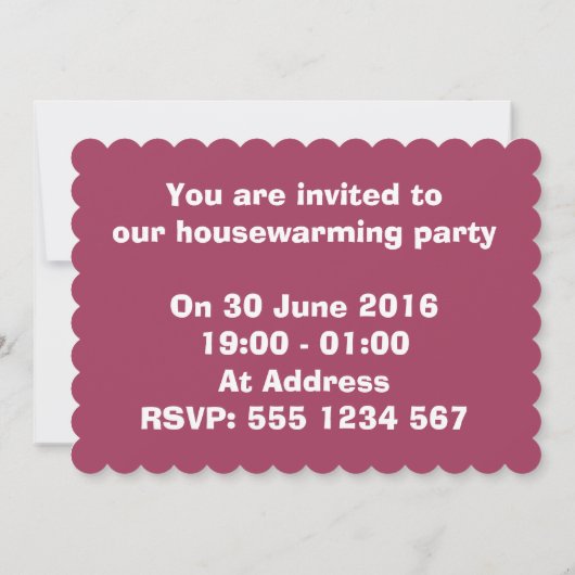 Roze bubbel omhullen uitnodiging voor het opwarmen (Achterkant)