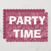 Roze bubbel omhullen uitnodiging voor het opwarmen (Voorkant / Achterkant)