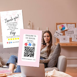 Roze bubbel op maat gemaakte verpakkingsinsteekkaa visitekaartje