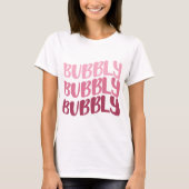 Roze bubbelige retro t-shirt (Voorkant)