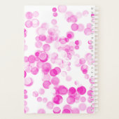 Roze Bubbels Bokeh Effect Stippen | Gepersonalisee Planner (Achterkant)