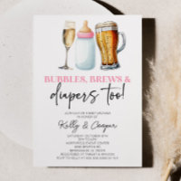 Roze Bubbels Brouwen en Luiers ook! Baby Shower