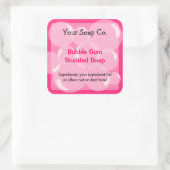 Roze Bubbels Bubble Gum Zeep Label (Tas)