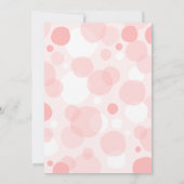 Roze bubbels en boogmeisje doop doop doop kaart (Achterkant)