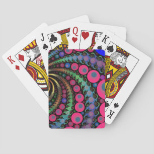 Roze Bubbels Fractal Mozaïek Pokerkaarten