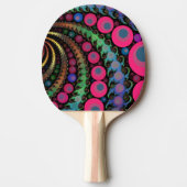 Roze Bubbels Fractal Tafeltennisbatje (Voorkant)