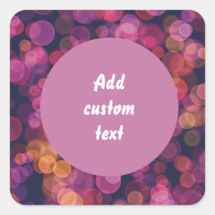 roze bubbels moderne trendy vierkante sticker