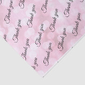 Roze bubbels op maat Dank u Trouwpapier Tissuepapier (Detail)