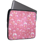 Roze Bubbels Patroon Laptop Sleeve (Voorkant Rechts)
