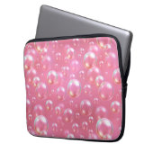 Roze Bubbels Patroon Laptop Sleeve (Voorkant Links)