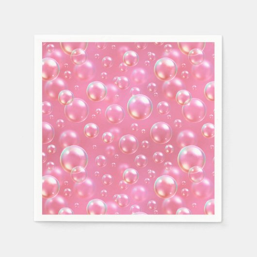 Roze Bubbels Patroon Servet (Voorkant)