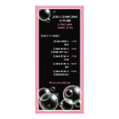 Roze Bubbels Reiniging Service Rack Kaarten Reclamekaart (Voorkant)
