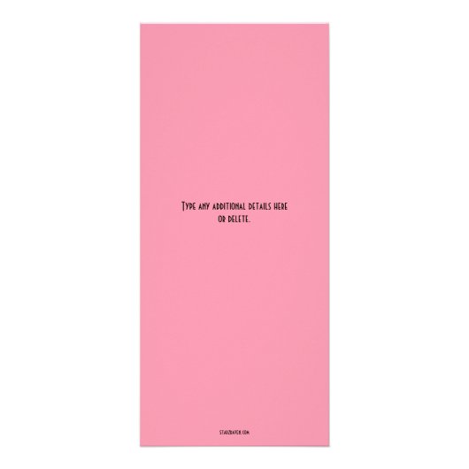 Roze Bubbels Reiniging Service Rack Kaarten Reclamekaart (Achterkant)