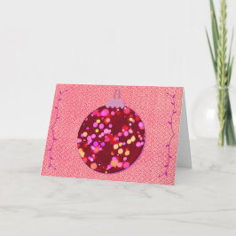 Roze Bubbels  stijl Ornament Art Holiday Kaart