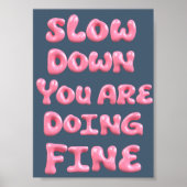 Roze Bubbeltypografie Muur Kunst | Motiverend Poster (Voorkant)