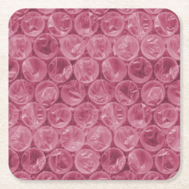 Roze bubbelverpakkingspatroon kartonnen onderzetters