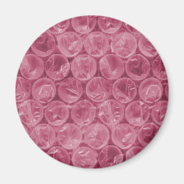 Roze bubbelverpakkingspatroon magneet