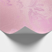 Roze Bubble Gum Blush Gesmolten Marmeren Glas Abst Cadeaupapier (Hoek)