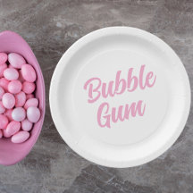 Roze Bubble Gum Eenvoudige Typografie Verjaardagsf