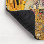 Roze Bubble Gum Lady met zwarte kat Gustav Klimt Muismat (Hoek)