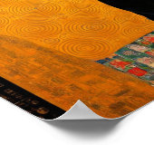 Roze Bubble Gum Lady met zwarte kat Gustav Klimt Poster (Hoek)