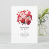 Roze Bubble Gum, Suikerspin & Aardbei Bruiloft Kaart (Staand voorkant)