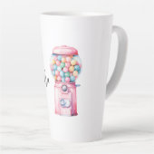 Roze Bubble Gum Whimsical   Latte Mok (Rechterhoek)