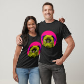 Roze Bubble Pug Pop Art 843 T-shirt (Unisex)