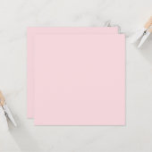Roze Bubblegum Effen Kleur  Kaart (Voorkant / Achterkant in situ)