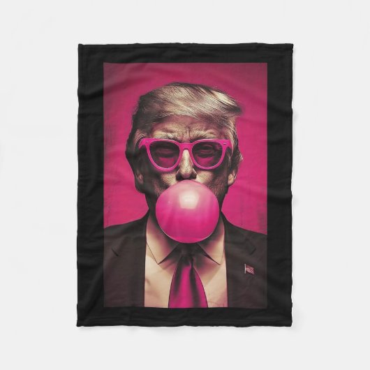 Roze Bubblegum Fleece Deken (Voorkant)