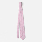Roze Bubblegum Gingham Stropdas (Achterkant)