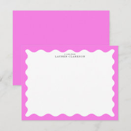 Roze Bubblegum Golfkade Notitiekaart Kaart