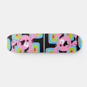 Roze Bubblegum Retro Dog Persoonlijk Skateboard (Horizontaal)