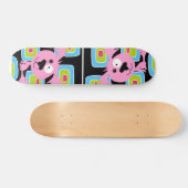 Roze Bubblegum Retro Dog Persoonlijk Skateboard (Horizontaal)