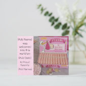 Roze Bubblegum Sigaar Baby Girl Aankondiging (Staand voorkant)