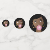 Roze Bubblegum | Ze is klaar om te Poppen Confetti (Voorkanten)