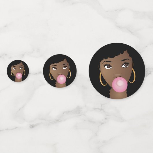 Roze Bubblegum | Ze is klaar om te Poppen Confetti (Voorkanten)