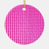 Roze bubblegumstructuur keramisch ornament (Voorkant)