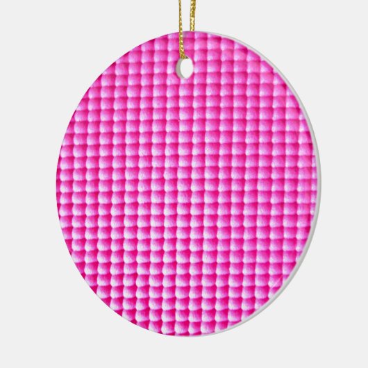 Roze bubblegumstructuur keramisch ornament (Links)