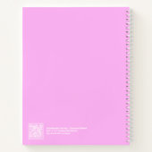 Roze Bubblekauwgom Moderne Grote "NOTEBOOK" Notiti Notitieboek (Achterkant)